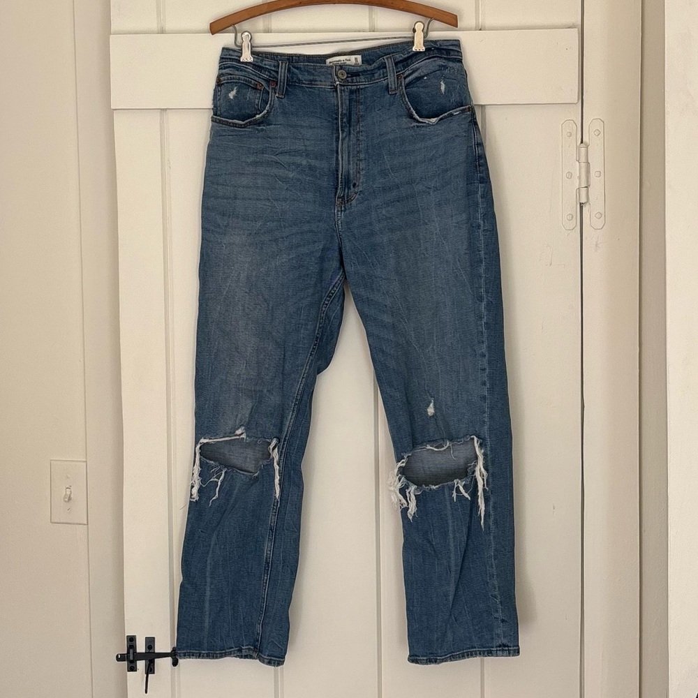 Abercrombie Ankle Straight Ultra High Rise Jean